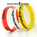 Factory Custom Color Logo Brand Luminous requintado pulseira de silicone requintada